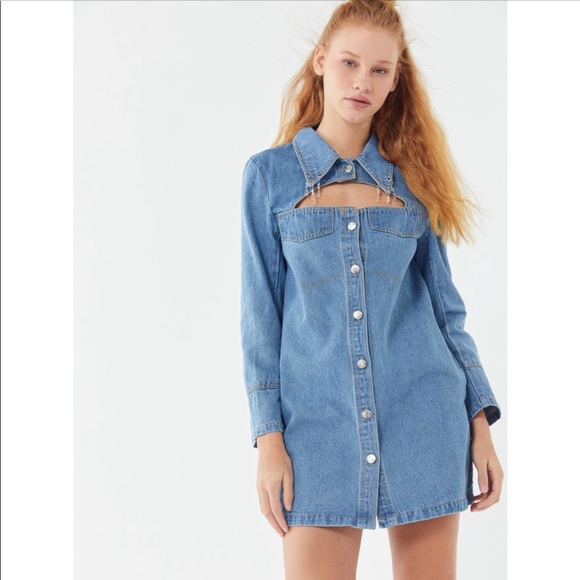 House of Sunny Dresses & Skirts - House of sunny crescent denim mini dress